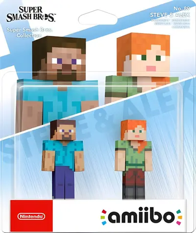 Nintendo amiibo Steve & Alex 2-Pack / Amiibo figúrky / Super Smash Bros. / 2 ks
