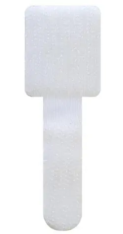 Schwaiger Klett nástenný klip biela / Káblový klip / 90 x 12 x 2 mm / 10 ks