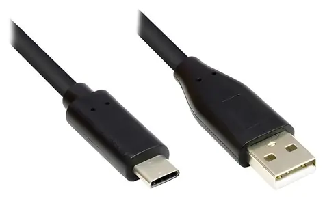 Good Connections USB-A - USB-C čierna / USB kábel / USB 2.0 / 1 m / 480 Mbit/s