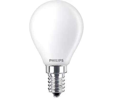 Philips Classic P45 E14 matná / LED žiarovka / 6,5 W / teplá biela / nestlmiteľná / trieda E