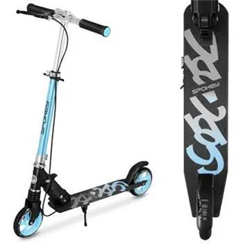 Spokey VACAY PRO modrá / Kolobežka / ručná brzda / kolieska 145 mm