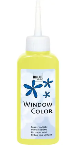 C.KREUL Farba na sklo Window Color Fluorescent Yellow 80 ml / Vodou riediteľná / Pre sklo, zrkadlá a obklady / Od 6 rokov