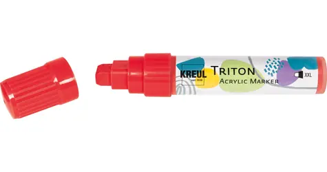 KREUL Akrylová fixka Triton XXL červená čerešňová / Klinový hrot / Akrylová farba na vodnej báze