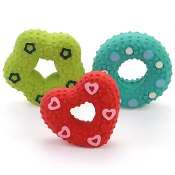 I Love Pets Hračka pre psov Donut / Latexová / Pískacia / O 9 cm