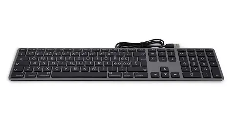 LMP Large Font Keyboard Space Gray / Klávesnica pre Mac / drôtová / USB / 110 kláves / EN layout