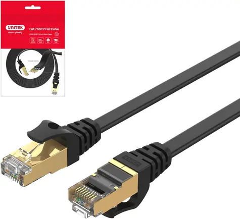Unitek C1897BK-5M čierna / Sieťový kábel / Cat.7 / SSTP / RJ-45 / 5 m