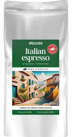4Swiss Italian Espresso 1 kg / Zrnková káva / čerstvo pražená