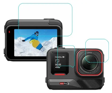 Puluz PU711T / Ochranná fólia 3v1 / Insta360 Ace Pro 2 / Displej + objektív