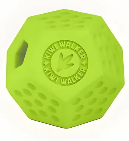 Kiwi Walker DODECABALL MINI zelená / Gumová hračka pre psov / s otvorom na maškrty / 7 cm