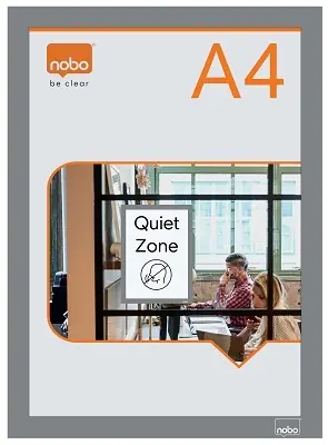 NOBO magnetický rám na plagáty A4 strieborná / Rám na plagáty / Samolepiace, obojstranné / 2 ks