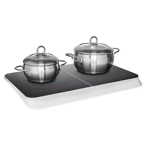 Medion LIFE MD18493 čierna / Dvojitá indukčná varná doska / 3500 W / 2x 20 cm / dotykové ovládanie