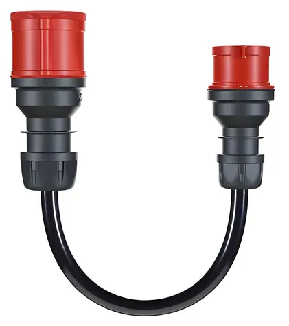 go-e adaptérový kábel CEE32 3f 32A na CEE16 1f 16A čierna / Adaptér / 30 cm / IP55