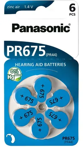 Panasonic AZ675/V675/PR675 / Batéria do načúvadiel / 1,4 V / 6 ks