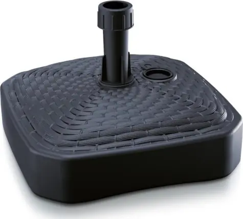 Prosperplast Podstavec pod slnečník Ratan antracit / Plast / 39 x 39 x 13 cm / Objem 12 l