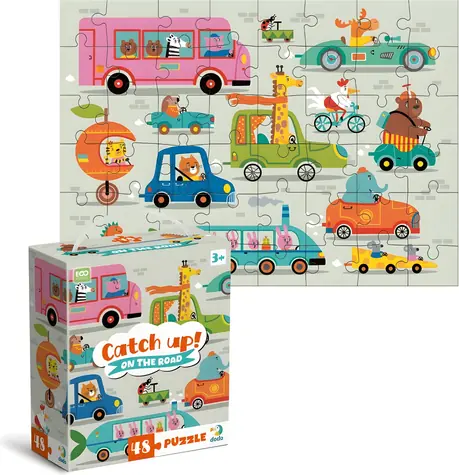 DODO Puzzle Chyť je: Na ceste / 48 dielikov / 32 x 23 cm