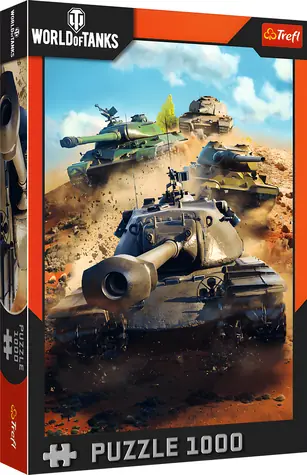 Trefl Puzzle WORLD of Tanks: Tanky v boji / 1000 dielikov / 48 x 68,3 cm