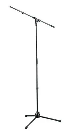 Mikrofónny stojan výsuvný s ramenom čierny / Stojan na mikrofón / rameno 800 mm / výška 900-1605 mm