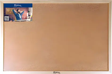 VICTORIA VISUAL Korková tabuľa s dreveným rámom 60x90 cm / Korková tabuľa / 6 pripináčikov