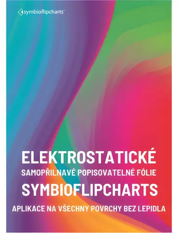 SYMBIO Elektrostatická flipchart fólia žltá / Flipchart fólia / 500 x 700 mm / 25 ks / obojstranne popisovateľná