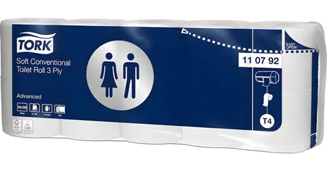Tork Advanced T4 / Toaletný papier v rolke / 3 vrstvy / 150 útržkov