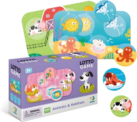DODO Lotto Zvieratká a ich obydlia / Spoločenská hra / pre deti