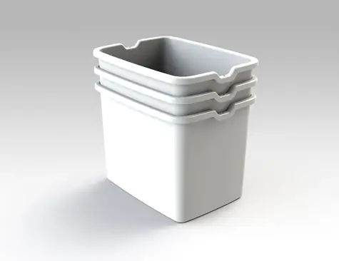Doloni Úložný box 18 l biely / Úložný box / plast / 33 x 27 x 26 cm