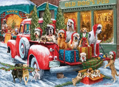 EUROGRAPHICS Puzzle Šteňacie darčeky / 1000 dielikov / 68 x 48 cm