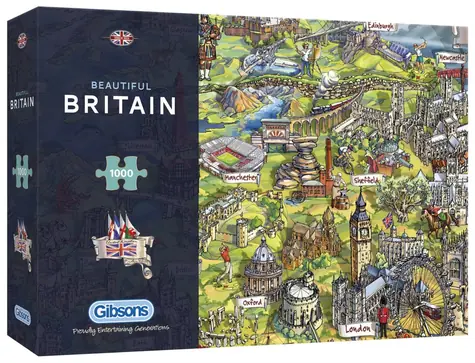GIBSONS Puzzle Nádherná Británia / 1000 dielikov / 68 x 49 cm