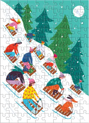 Galison Puzzle Sánkovanie / 130 dielikov