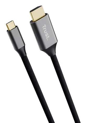 Trust Calyx USB-C na HDMI čierna / Redukcia / 2 m / 4K (3840×2160)