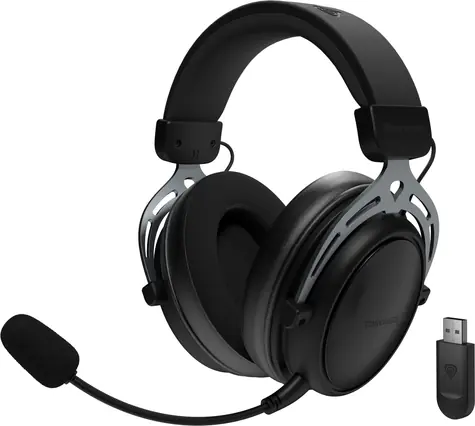 Genesis Toron 706 čierna / Herné slúchadlá s mikrofónom / Bluetooth / USB-C / Otočné ovládanie / 1500 mAh