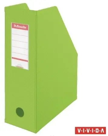 Esselte VIVIDA zelená / Stojan na časopisy / A4 / Kartón s PVC fóliou / šírka chrbta 100 mm