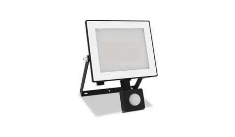 Philips Lois čierna / LED reflektor / 30W / 3200lm / 5000K / IP65 / senzor pohybu a súmraku