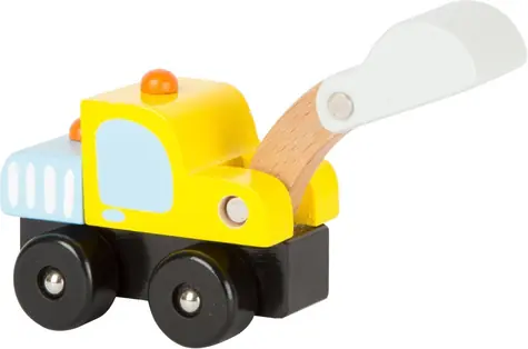 Small Foot Drevený bager / Masívne drevo s certifikáciou FSC / cca 12 x 6 x 5 cm