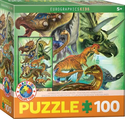 EUROGRAPHICS Puzzle bylinožraví dinosaury / 100 dielikov / od 5 rokov / 33 x 48,3 cm