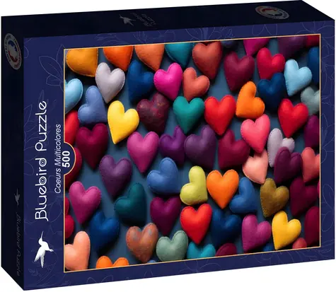 BlueBird Puzzle Farebné srdcia / 500 dielikov / 47,8 x 34,2 cm