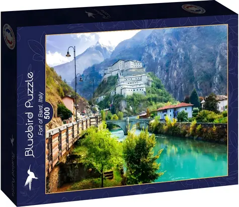 BlueBird Puzzle Pevnosť Bard, Taliansko / 500 dielikov / 47,8 x 34,2 cm
