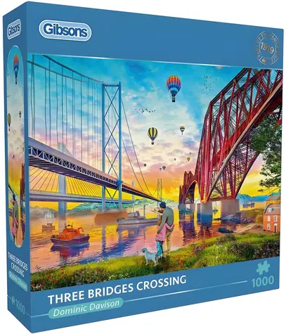 GIBSONS Puzzle Tri mosty NAD riekou / 1000 dielikov / 68 × 49 cm