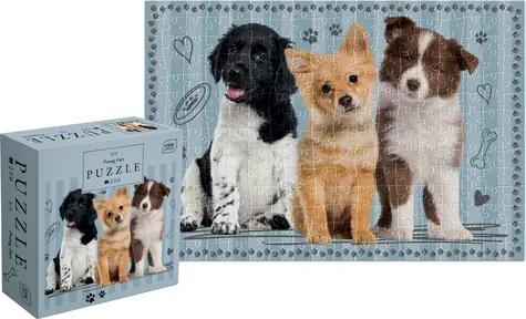 INTERDRUK Puzzle Mláďatá: Šteňatá / 250 dielikov / 48 × 33 cm