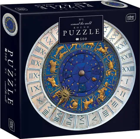 INTERDRUK Okrúhle puzzle Around the WORLD: Znamenie / 500 dielikov / priemer 63 cm