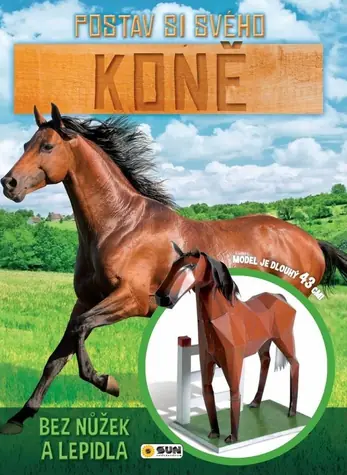 NAKLADATEĽSTVO SUN Kniha Postav si svojho Kone / Kreatívna sada / Skladací model 43 cm / 24 listov