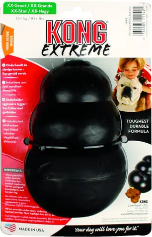 KONG Hračka Extreme Wobbler čierna XXL / Hračka pre psa / odolná guma / pre psov od 35 kg