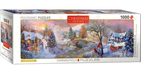 EUROGRAPHICS Panoramatické puzzle Ideme k babičke / 1000 dielikov / 99 x 33 cm