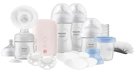 Philips AVENT Advanced SCD340/31 biela / Sada na dojčenie / Elektrická odsávačka / Fľaše a hrnčeky