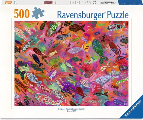 Ravensburger Puzzle Fuchsiové rybky / 500 dielikov / 49 × 36 cm