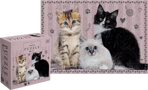 INTERDRUK Puzzle Mláďatá: Mačiatka / 250 dielikov / 48 × 33 cm