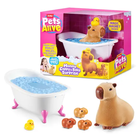 Zuru Pets Alive Herná figúrka Mommy Capybara & Baby Surprise / od 3 rokov