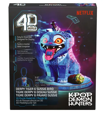 Spin Master 4D Build K-Pop Demon Hunters Derpy Tiger a Sussie / 3D model / 168 dielikov / od 12 rokov