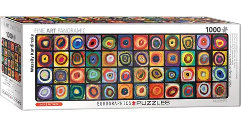 EUROGRAPHICS Panoramatické puzzle Farebná štúdia štvorcov / 1000 dielikov / 99 x 33 cm