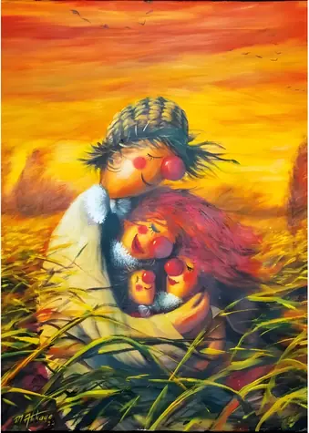 MAGNOLIA Puzzle Rodina strašiakov / 1000 dielikov / 48 x 68 cm